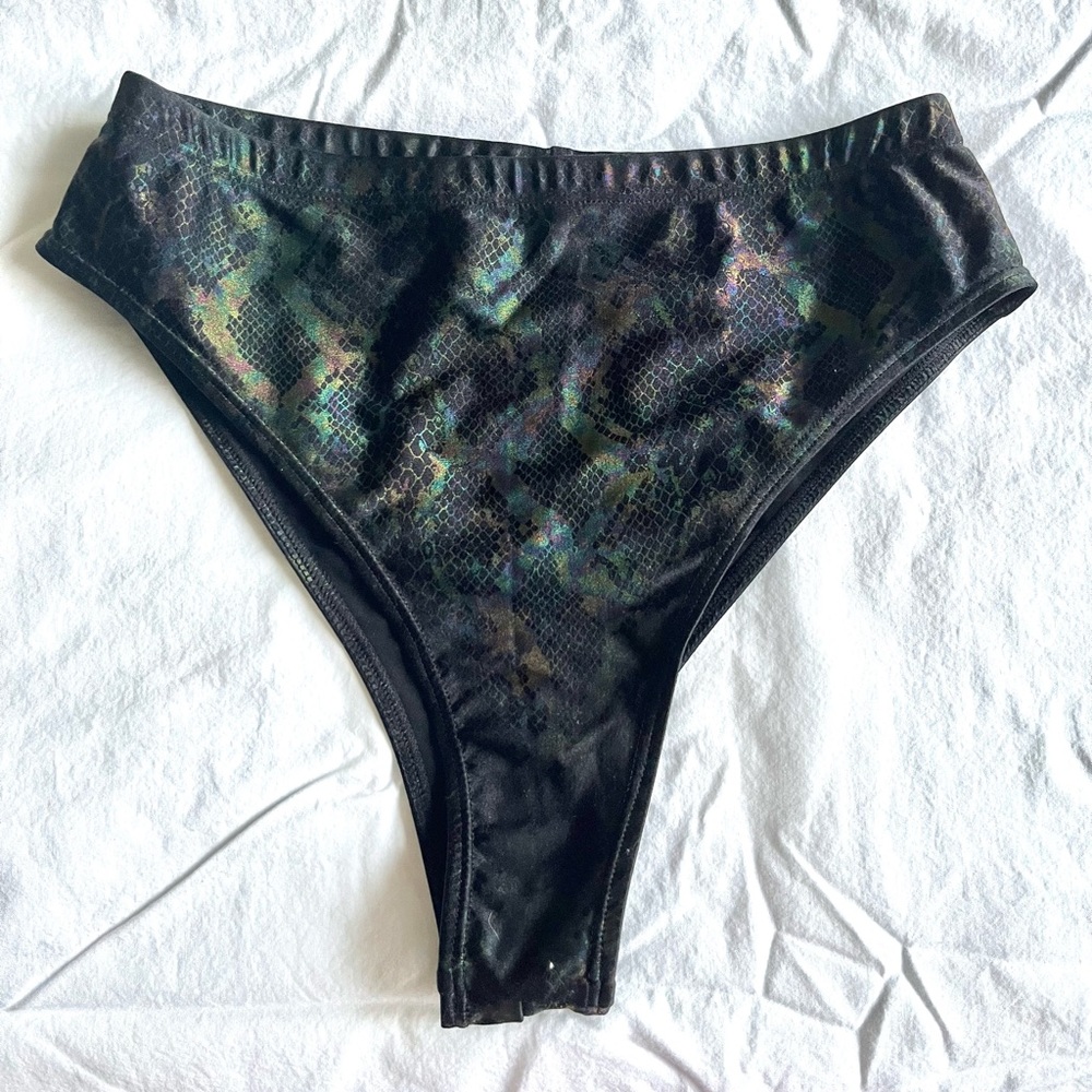Freedom Rave Wear High Waisted Brazilian Bottoms